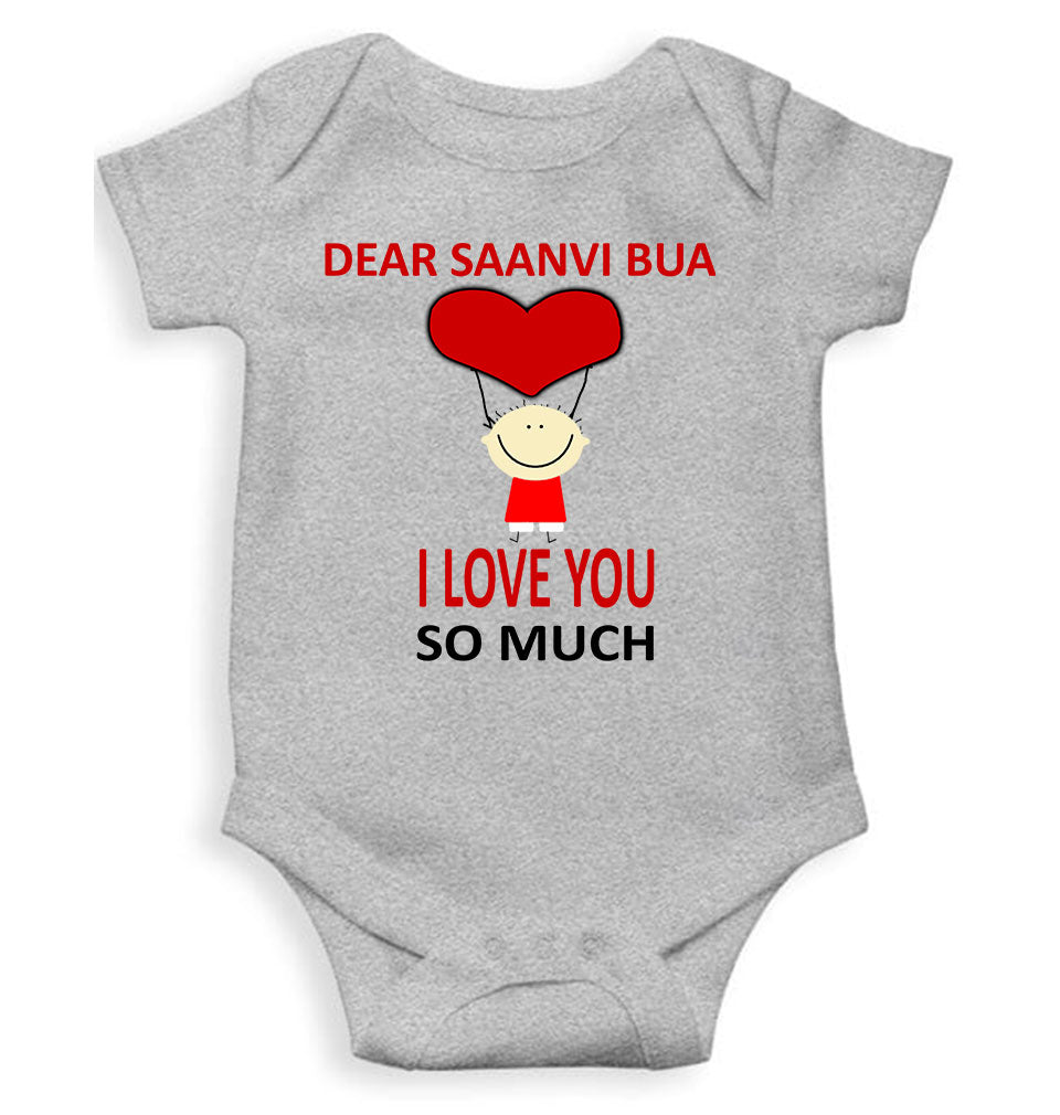 Custom Name I love My Bua So Much Rompers for Baby Boy- KidsFashionVilla