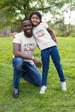 Load image into Gallery viewer, Blessed To Be Her Dad Father and Daughter White Matching T-Shirt- KidsFashionVilla
