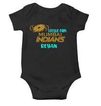 Load image into Gallery viewer, Custom Name IPL MI Mumbai Indians Little Fan Rompers for Baby Boy- KidsFashionVilla
