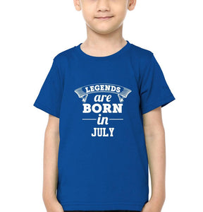Legends are Born in July Half Sleeves T-Shirt for Boy-KidsFashionVilla