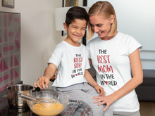 Load image into Gallery viewer, Best Mom In The World Mother And Son White Matching T-Shirt- KidsFashionVilla
