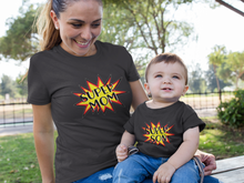 Load image into Gallery viewer, Super Son Mother And Son Black Matching T-Shirt- KidsFashionVilla
