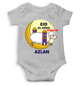 Custom Name Eid Al Adha Bakra Eid Mubarak Rompers for Baby Boy- KidsFashionVilla