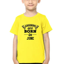 Load image into Gallery viewer, Legends are Born in June Half Sleeves T-Shirt for Boy-KidsFashionVilla
