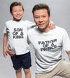 Father Of A Prince Son Of A King Father and Son Matching T-Shirt- KidsFashionVilla