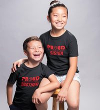 Load image into Gallery viewer, Proud Brother-Sister Kid Half Sleeves T-Shirts -KidsFashionVilla
