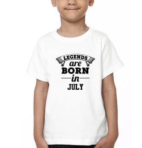 Legends are Born in July Half Sleeves T-Shirt for Boy-KidsFashionVilla