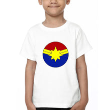 Load image into Gallery viewer, Captain Marvel Logo Half Sleeves T-Shirt for Boy-KidsFashionVilla
