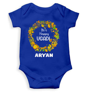 Custom Name Its Happy Ugadi Rompers for Baby Boy- KidsFashionVilla