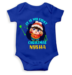 Customized Name It Is My First Christmas Rompers for Baby Girl- KidsFashionVilla