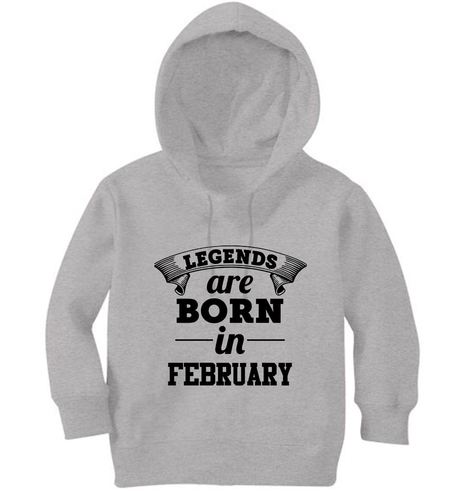 Legends are Born in February Girl Hoodies-KidsFashionVilla