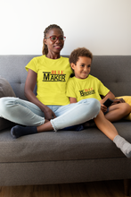 Load image into Gallery viewer, Rule Maker Mother And Son Yellow Matching T-Shirt- KidsFashionVilla
