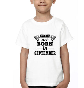 Legends are Born in September Half Sleeves T-Shirt for Boy-KidsFashionVilla