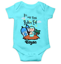 Load image into Gallery viewer, Custom Name Its My First Bakra Eid Rompers for Baby Boy- KidsFashionVilla

