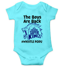 Load image into Gallery viewer, The Boys Are Back Whistle Podu IPL CSK Chennai Super Kings Rompers for Baby Boy- KidsFashionVilla
