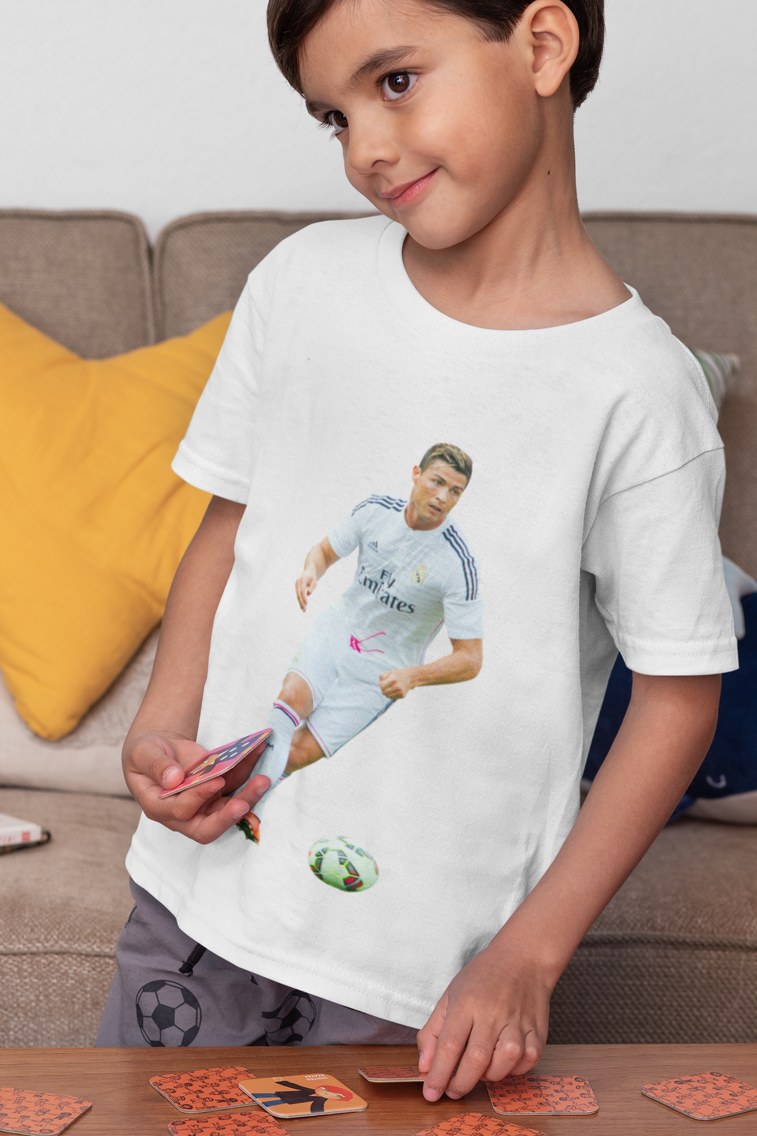 Ronaldo Half Sleeves T-Shirt for Boy-KidsFashionVilla