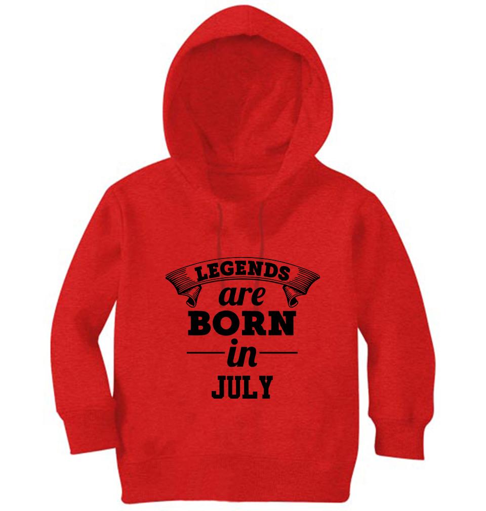 Legends are Born in July Girl Hoodies-KidsFashionVilla