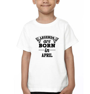 Legends are Born in April Half Sleeves T-Shirt for Boy-KidsFashionVilla