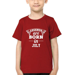 Legends are Born in July Half Sleeves T-Shirt for Boy-KidsFashionVilla