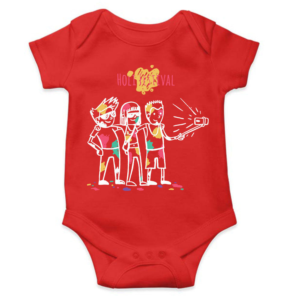 Friends Selfie Holi Rompers for Baby Boy - KidsFashionVilla