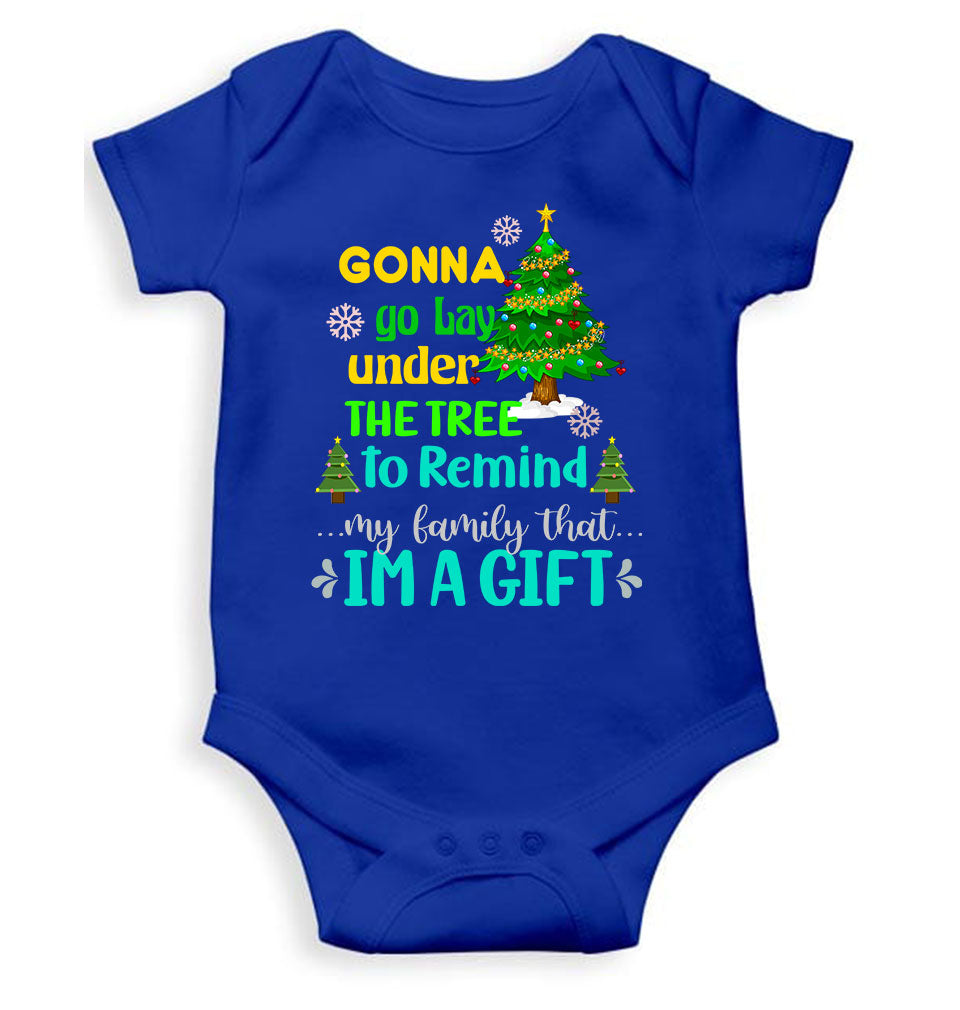 Gift Under Christmas Tree Rompers for Baby Girl- KidsFashionVilla