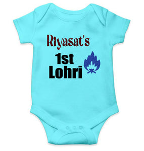 Custom Baby Name First Lohri Rompers for Baby Girl- KidsFashionVilla