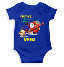 Load image into Gallery viewer, Customized Name Santas Little Helper Christmas Rompers for Baby Boy- KidsFashionVilla
