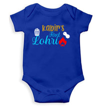 Load image into Gallery viewer, Custom Baby Name First Lohri Rompers for Baby Boy- KidsFashionVilla
