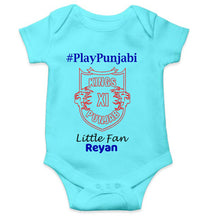 Load image into Gallery viewer, Custom Name IPL PBKS Punjab Kings PlayPunjabi Kings Eleven Punjab Rompers for Baby Boy- KidsFashionVilla
