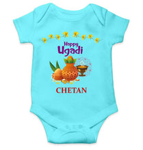 Load image into Gallery viewer, Custom Name Happy Ugadi Rompers for Baby Boy- KidsFashionVilla
