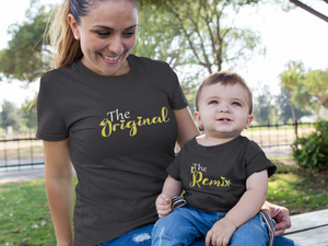 The Original Mother And Son Black Matching T-Shirt- KidsFashionVilla