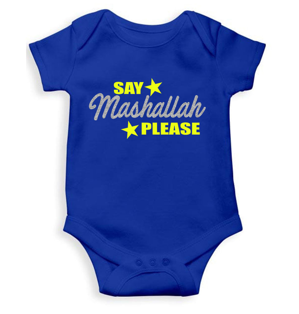 Say Mashallah Please Eid Rompers for Baby Boy- KidsFashionVilla