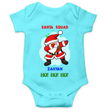 Load image into Gallery viewer, Customized Name Santa Squad Ho Ho Ho Christmas Rompers for Baby Boy- KidsFashionVilla
