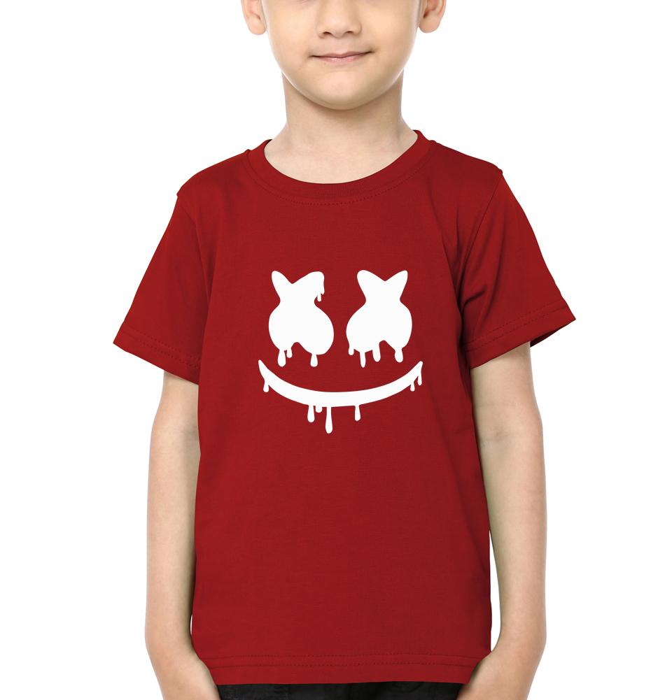 Marshmello Logo Half Sleeves T-Shirt for Boy-KidsFashionVilla