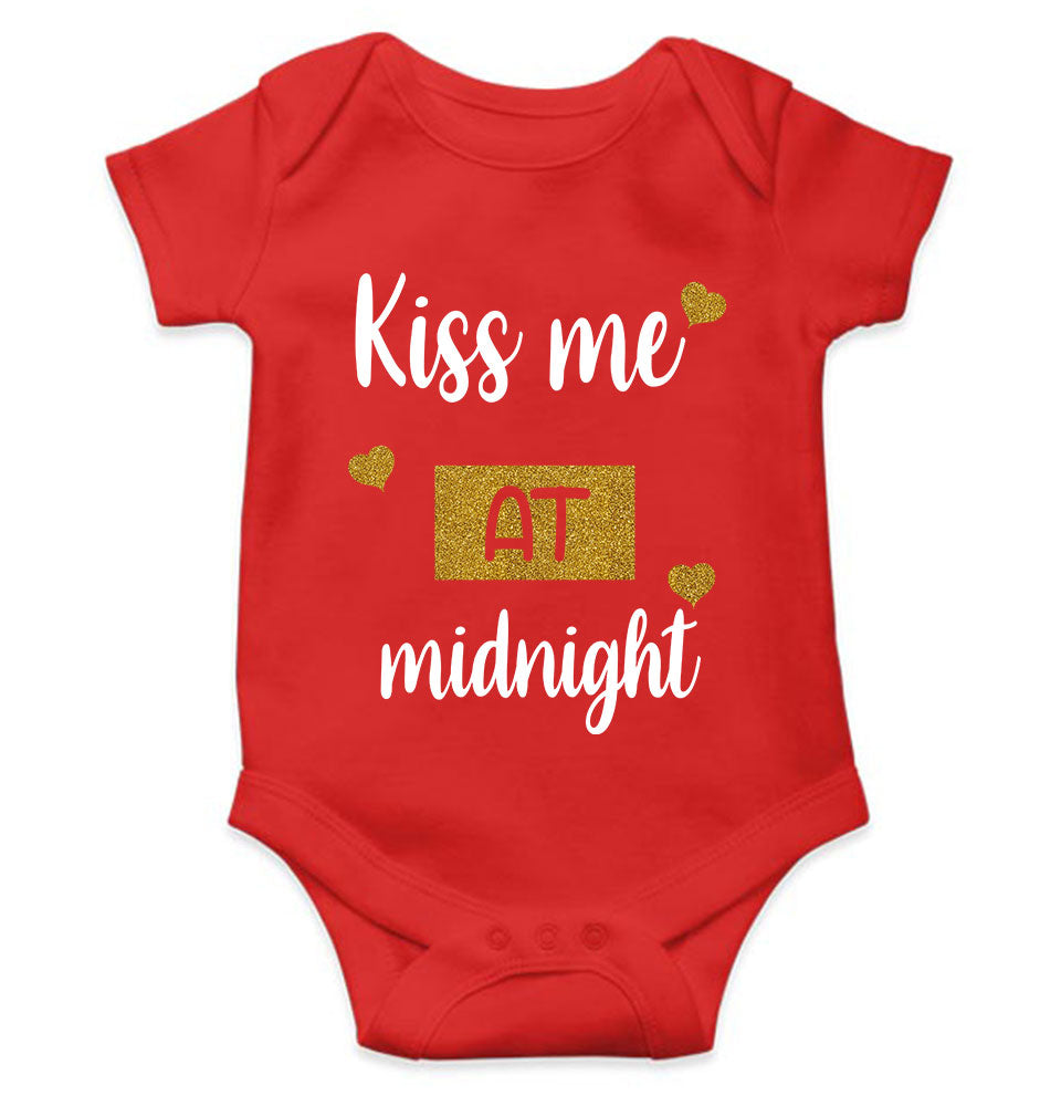 Kiss Me At Midnight Christmas Rompers for Baby Girl- KidsFashionVilla
