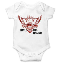Load image into Gallery viewer, Custom Name IPL SRH Sunrisers Little Fan Rompers for Baby Boy- KidsFashionVilla
