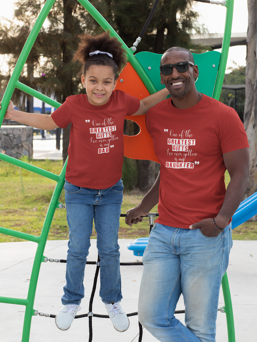 Greatest Gifts Father and Daughter Red Matching T-Shirt- KidsFashionVilla