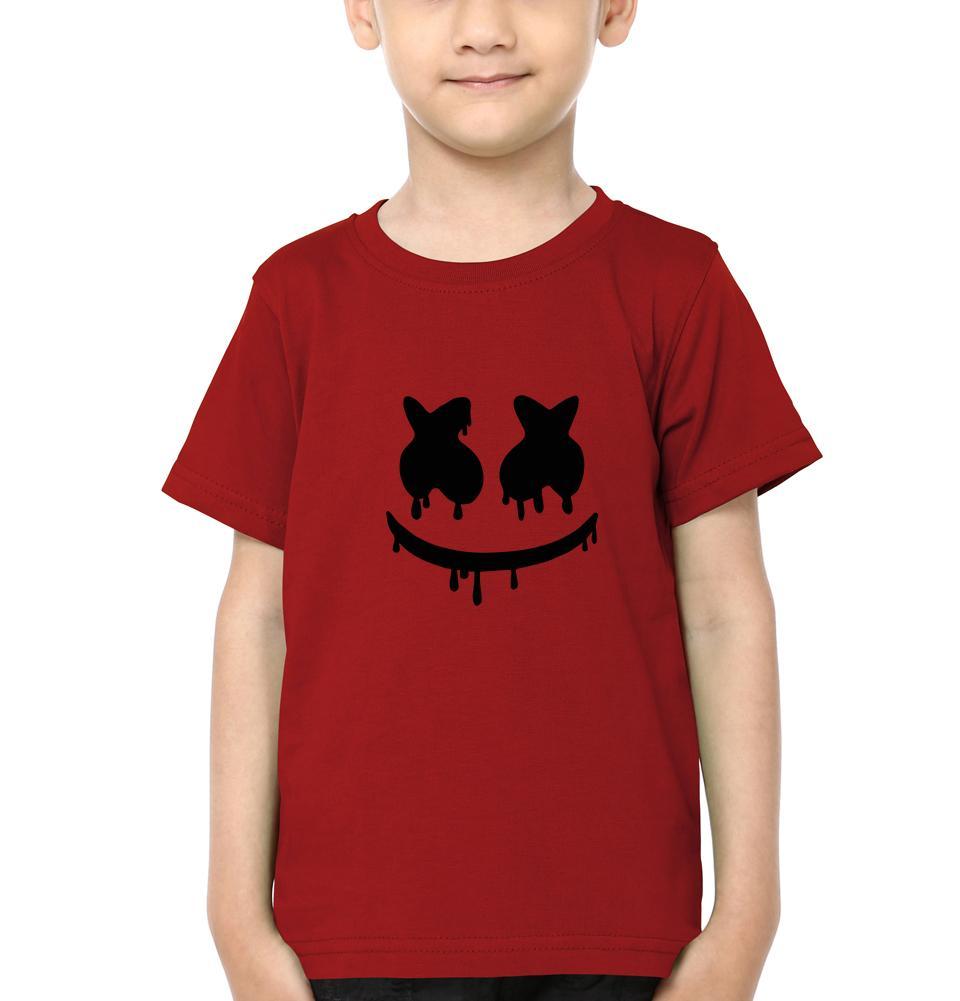 Marshmello Logo Half Sleeves T-Shirt for Boy-KidsFashionVilla