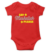 Load image into Gallery viewer, Say Mashallah Please Eid Rompers for Baby Boy- KidsFashionVilla
