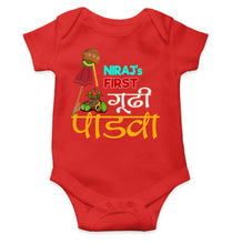Load image into Gallery viewer, Custom Name My First Gudipadwa Rompers for Baby Boy- KidsFashionVilla
