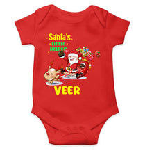 Load image into Gallery viewer, Customized Name Santas Little Helper Christmas Rompers for Baby Boy- KidsFashionVilla
