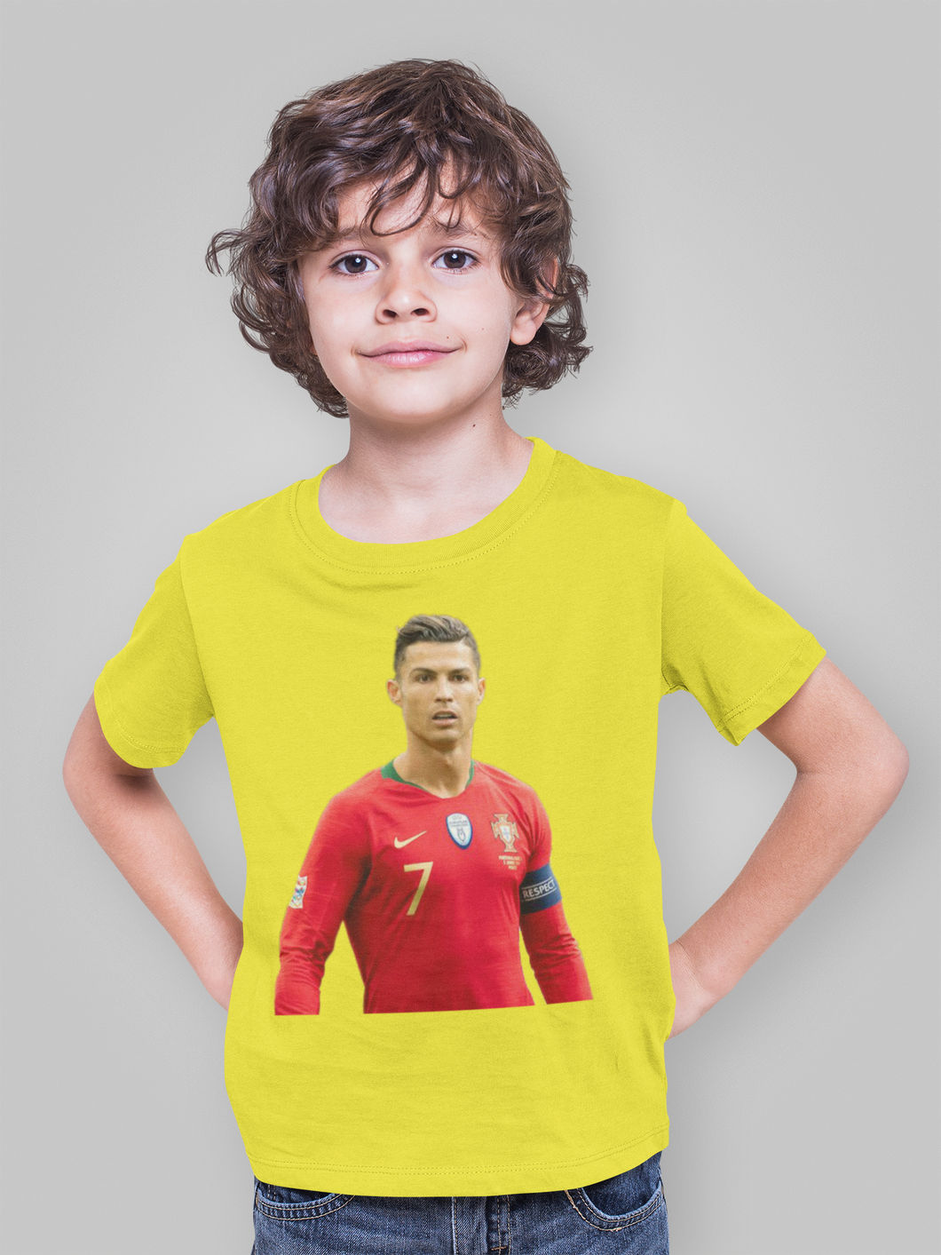 Ronaldo Half Sleeves T-Shirt for Boy-KidsFashionVilla