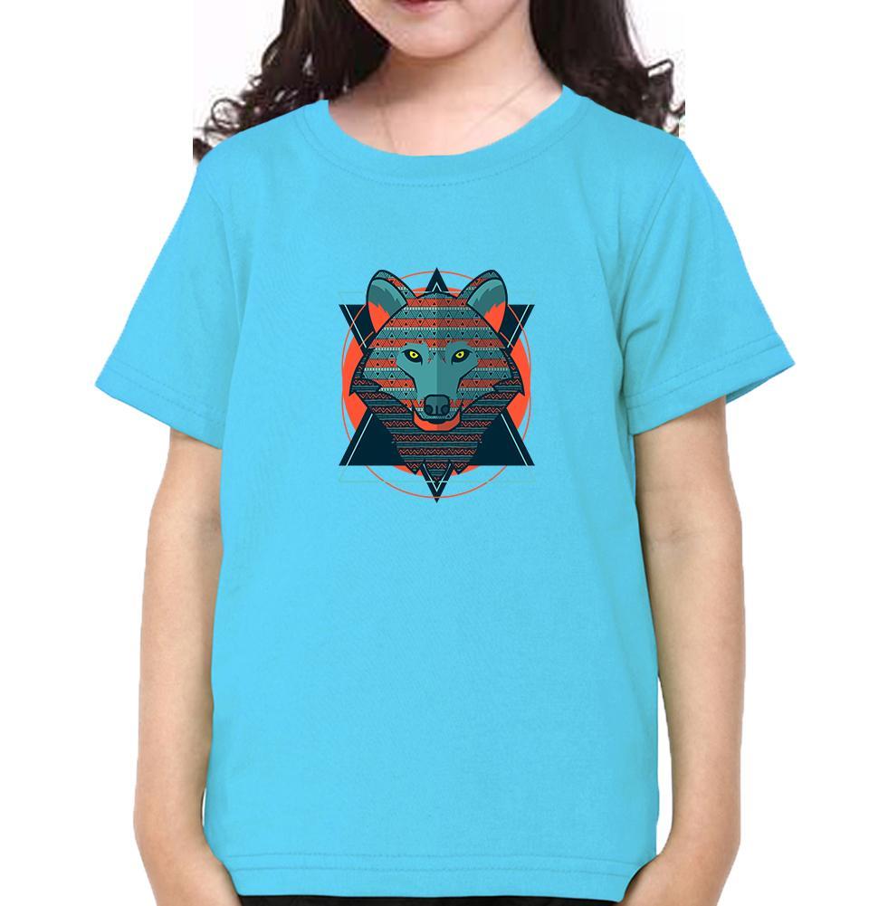WOLF Half Sleeves T-Shirt For Girls -KidsFashionVilla