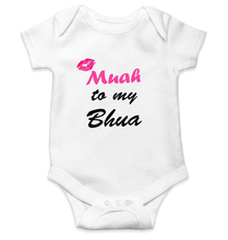 Load image into Gallery viewer, Muah To My Bhua Rompers for Baby Boy- KidsFashionVilla
