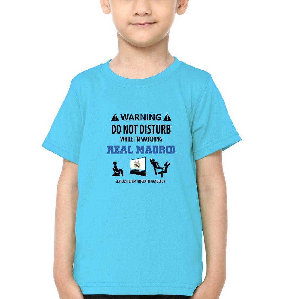 Warning Real Madrid Half Sleeves T-Shirt for Boy-KidsFashionVilla