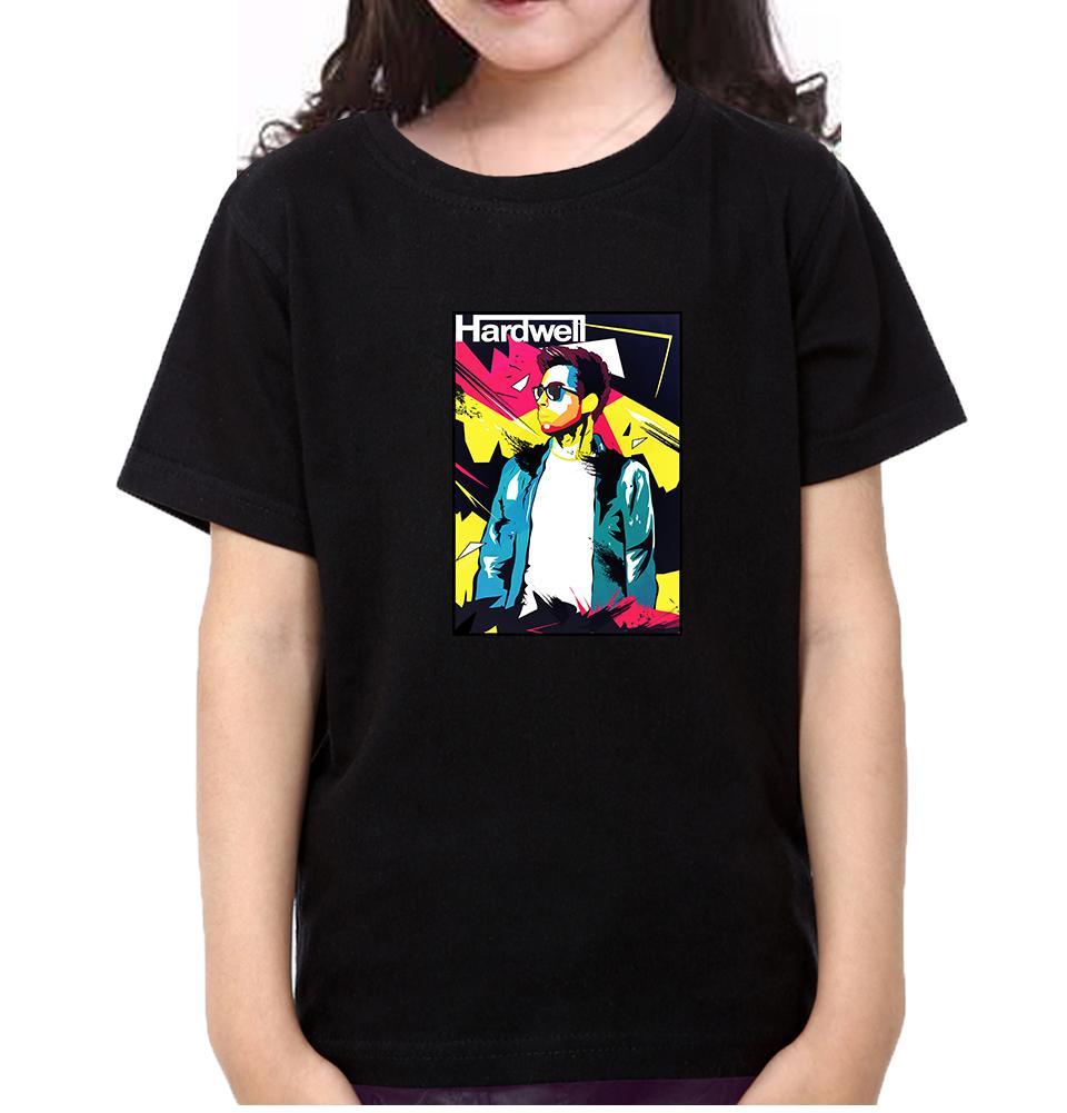 Hardwell abstract Half Sleeves T-Shirt For Girls -KidsFashionVilla