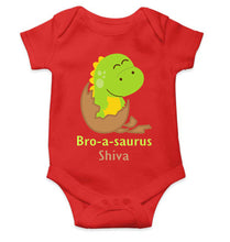 Load image into Gallery viewer, Custom Name Bro A Sauras Raksha Bandhan Rompers for Baby Boy- KidsFashionVilla
