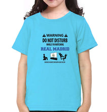 Load image into Gallery viewer, Warning Real Madrid Half Sleeves T-Shirt For Girls -KidsFashionVilla
