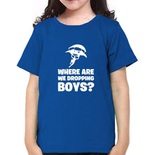 Load image into Gallery viewer, PUBG Where Are We Dropping Boys Half Sleeves T-Shirt For Girls -KidsFashionVilla
