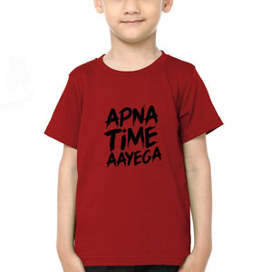 Apna Time Aayega Half Sleeves T-Shirt for Boy-KidsFashionVilla